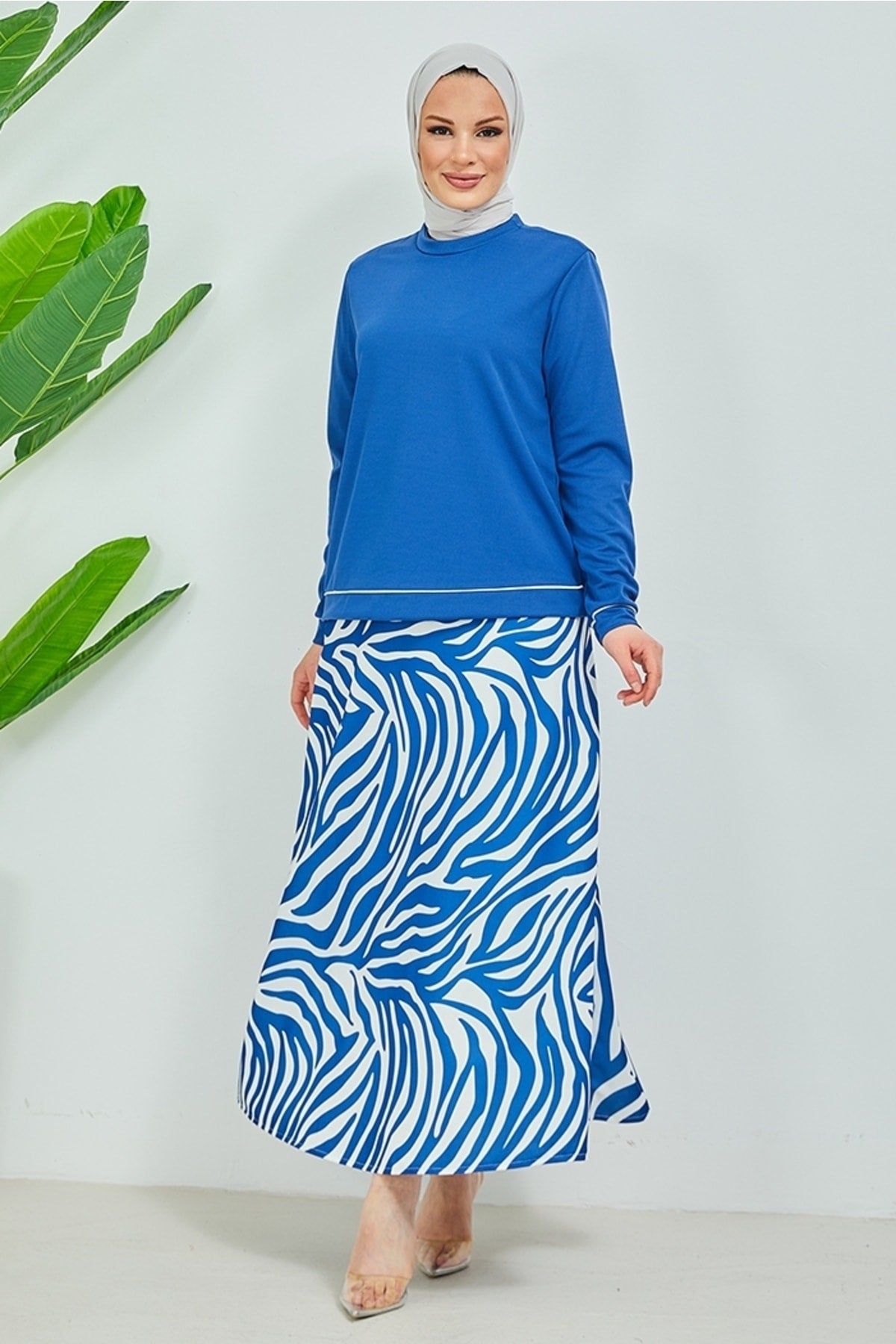 طقم Bestenur لون أزرق غامق