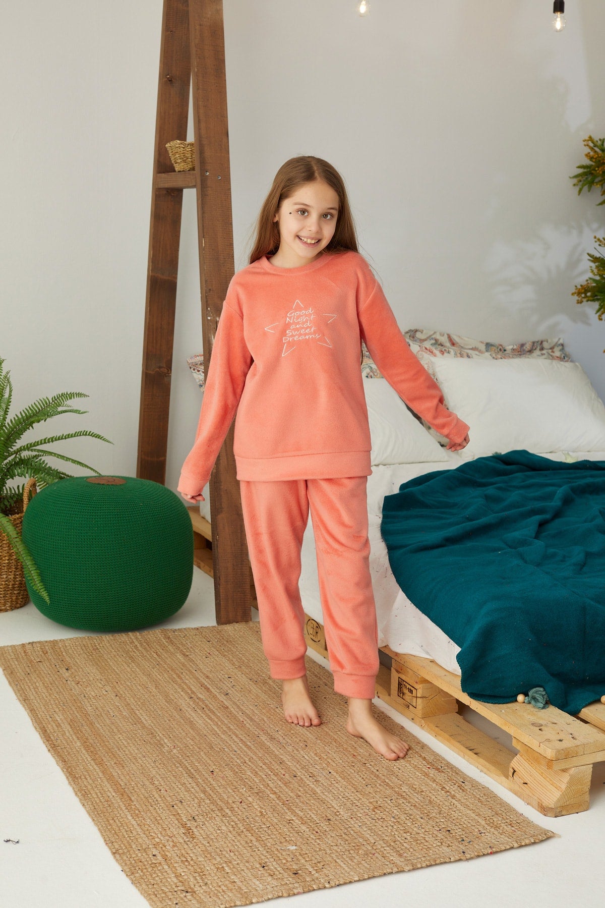 طقم بيجاما Siyah İnci لون برتقالي