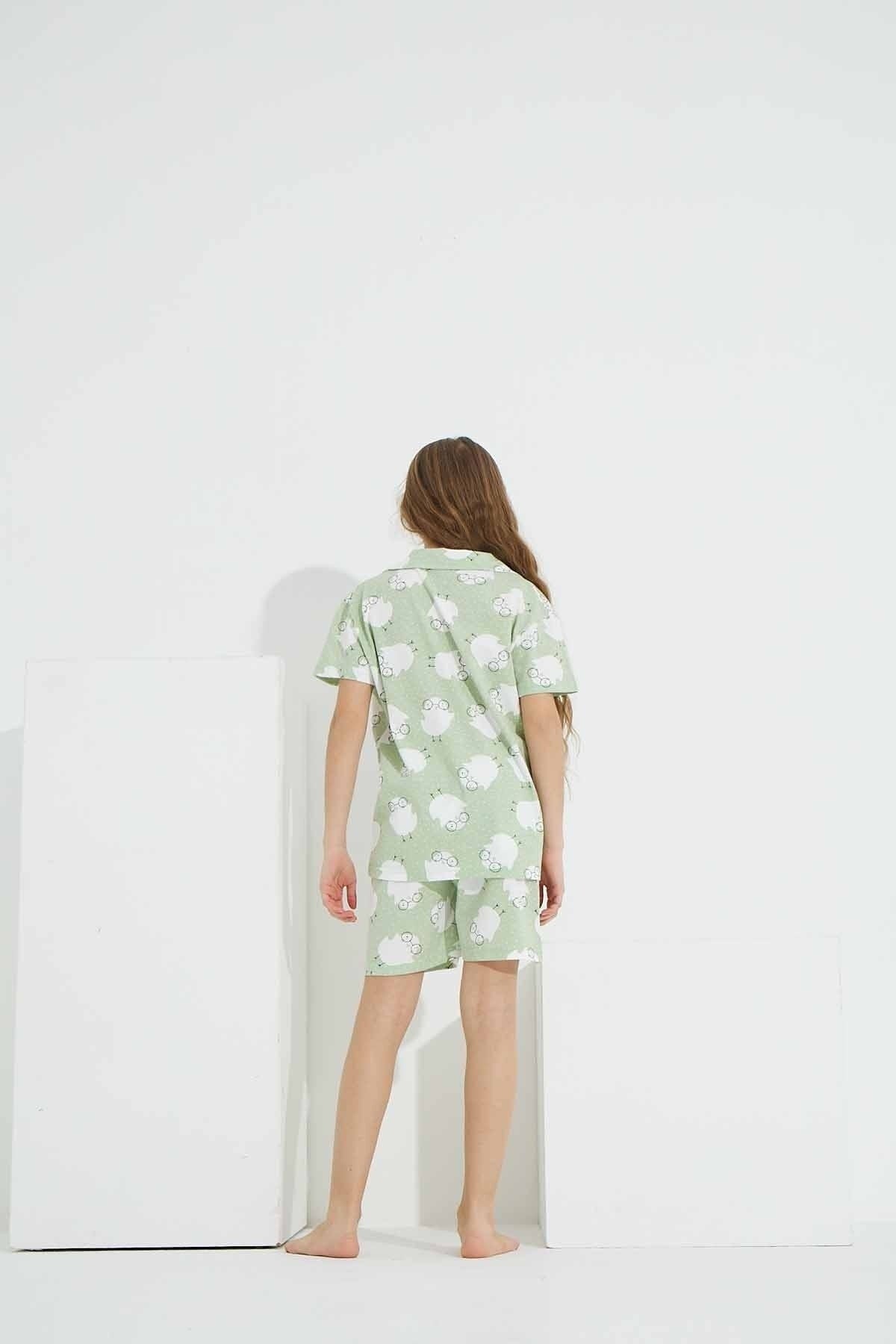 طقم بيجاما Siyah İnci لون أخضر