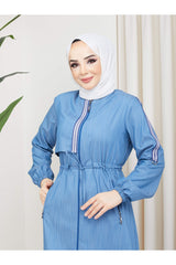 عباية BELLİNA لون أزرق غامق