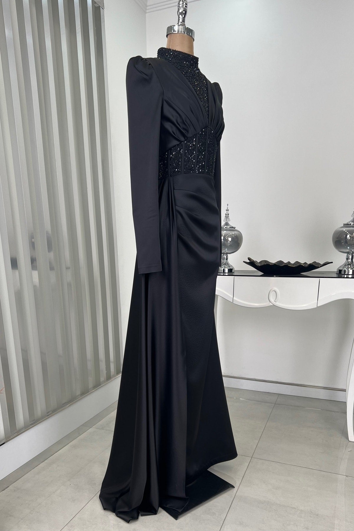 فستان سهرة Rana Zenn لون أسود