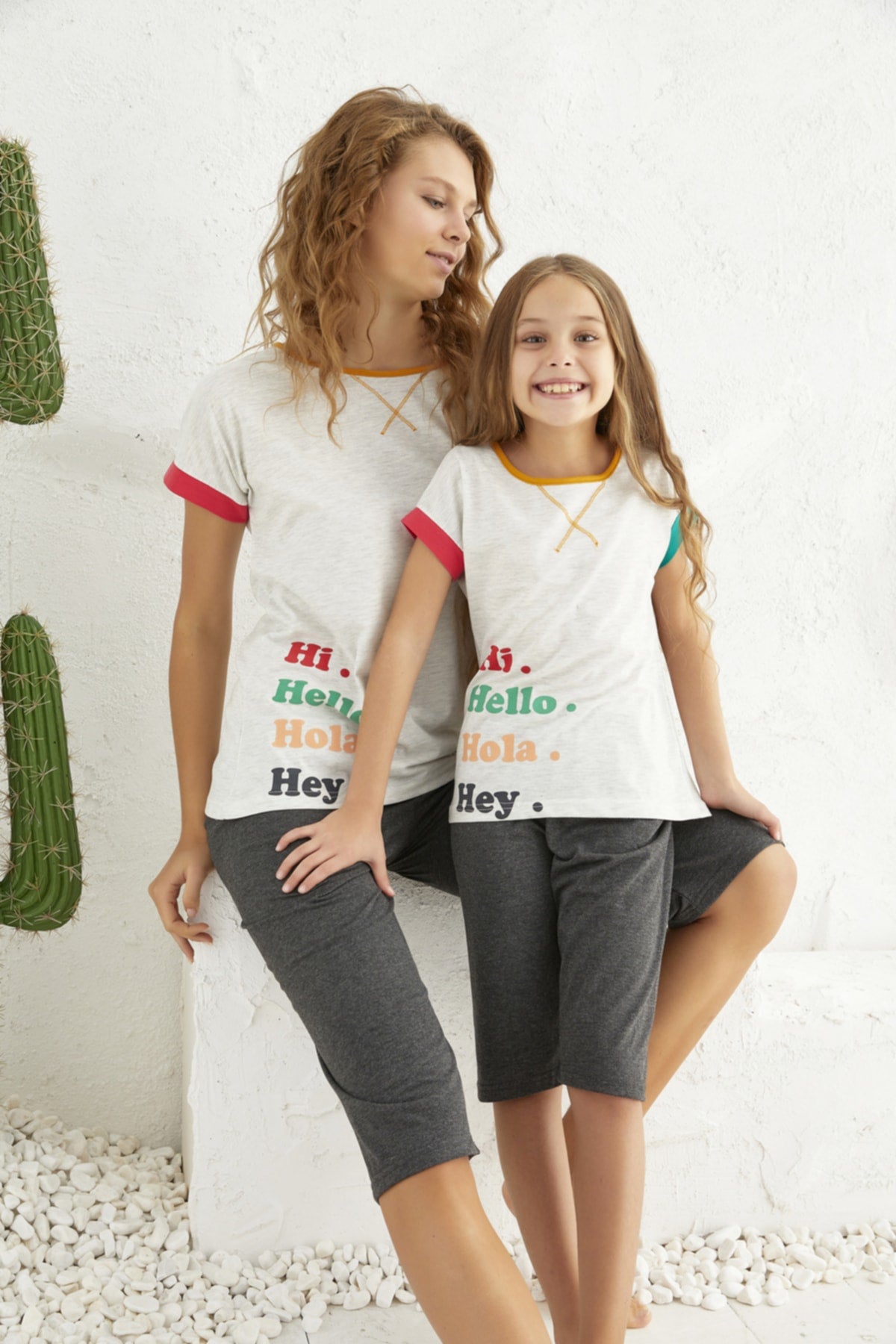 طقم بيجاما Siyah İnci لون رمادي