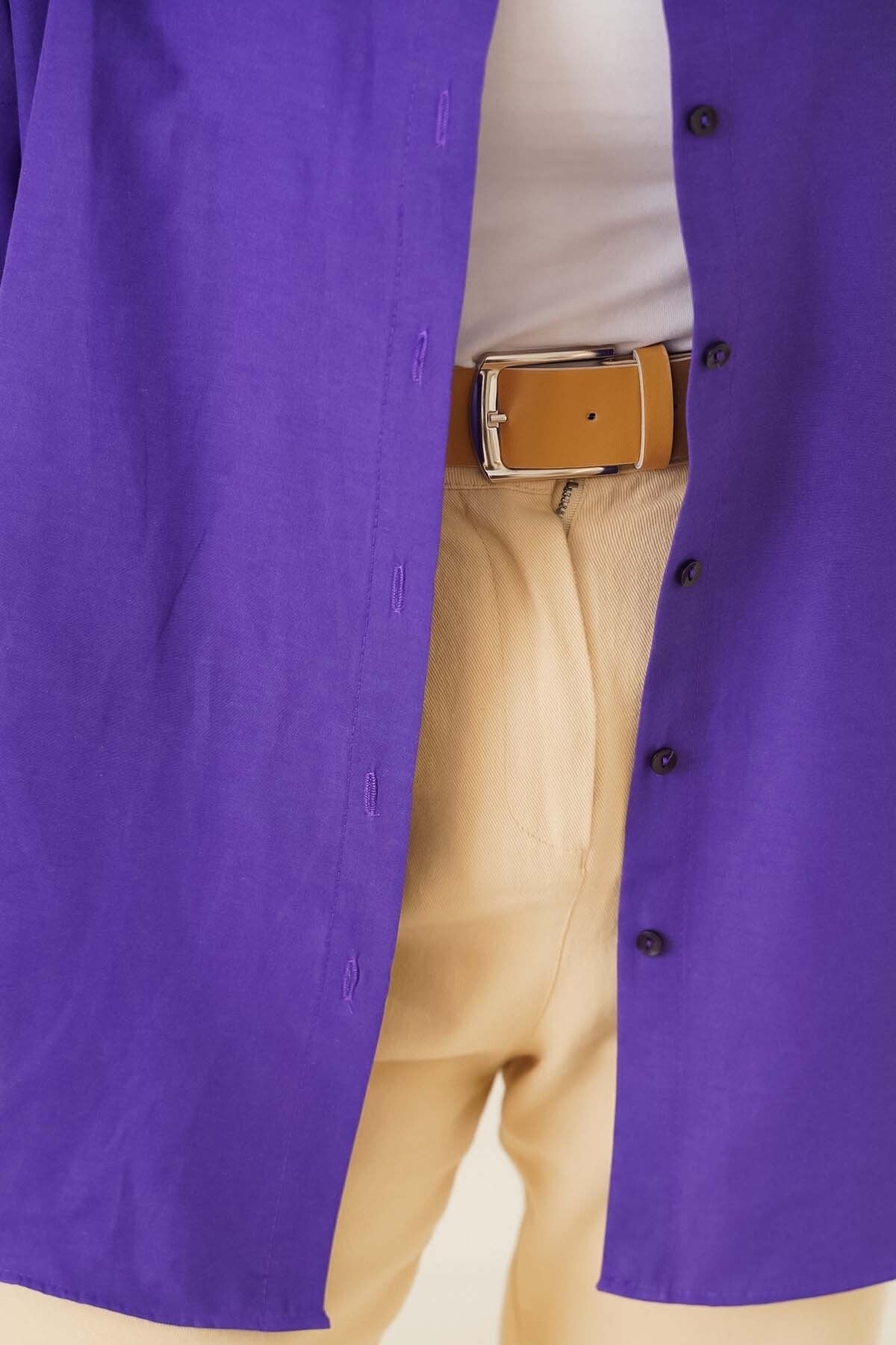 قميص asilmoda لون بنفسجي