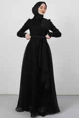 فستان سهرة giz astore لون أسود