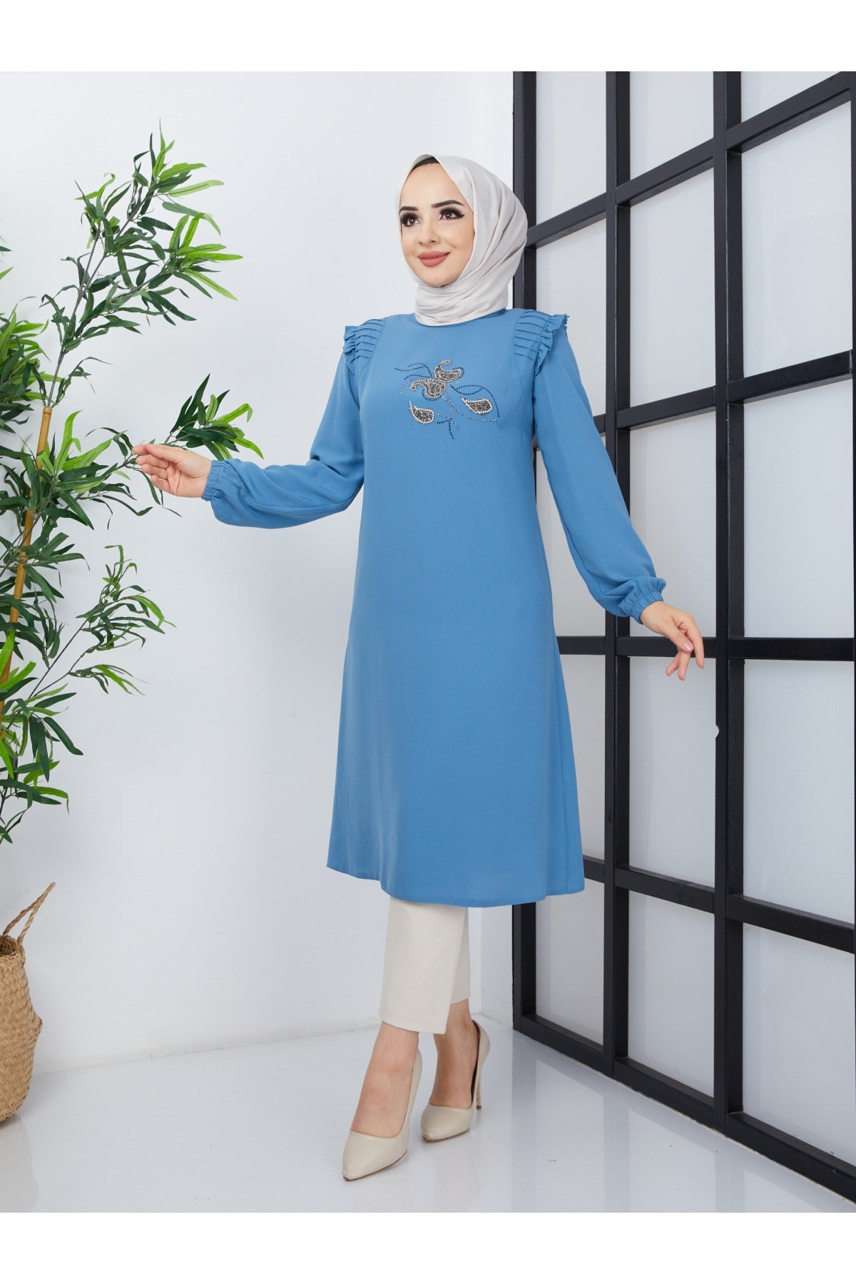 تونيك BELLİNA لون أزرق