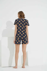 طقم بيجاما Siyah İnci لون أزرق غامق