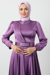 فستان سهرة giz astore لون بنفسجي