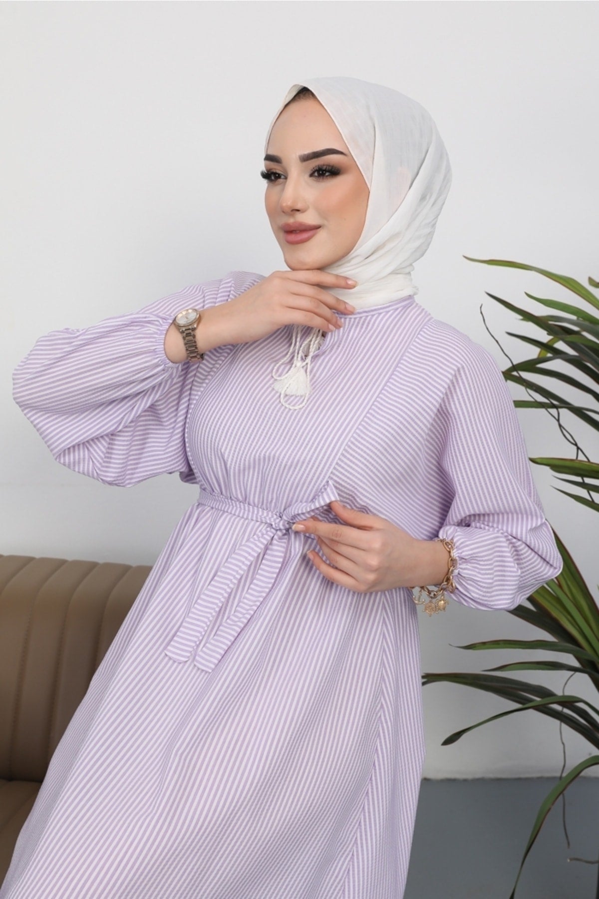 فستان Bestenur لون بنفسجي