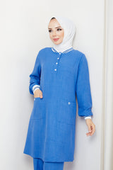 طقم BELLİNA لون أزرق