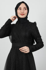 فستان سهرة giz astore لون أسود