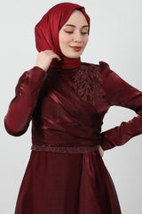 فستان سهرة giz astore لون بوردو