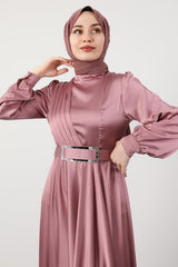 فستان سهرة giz astore لون زهري