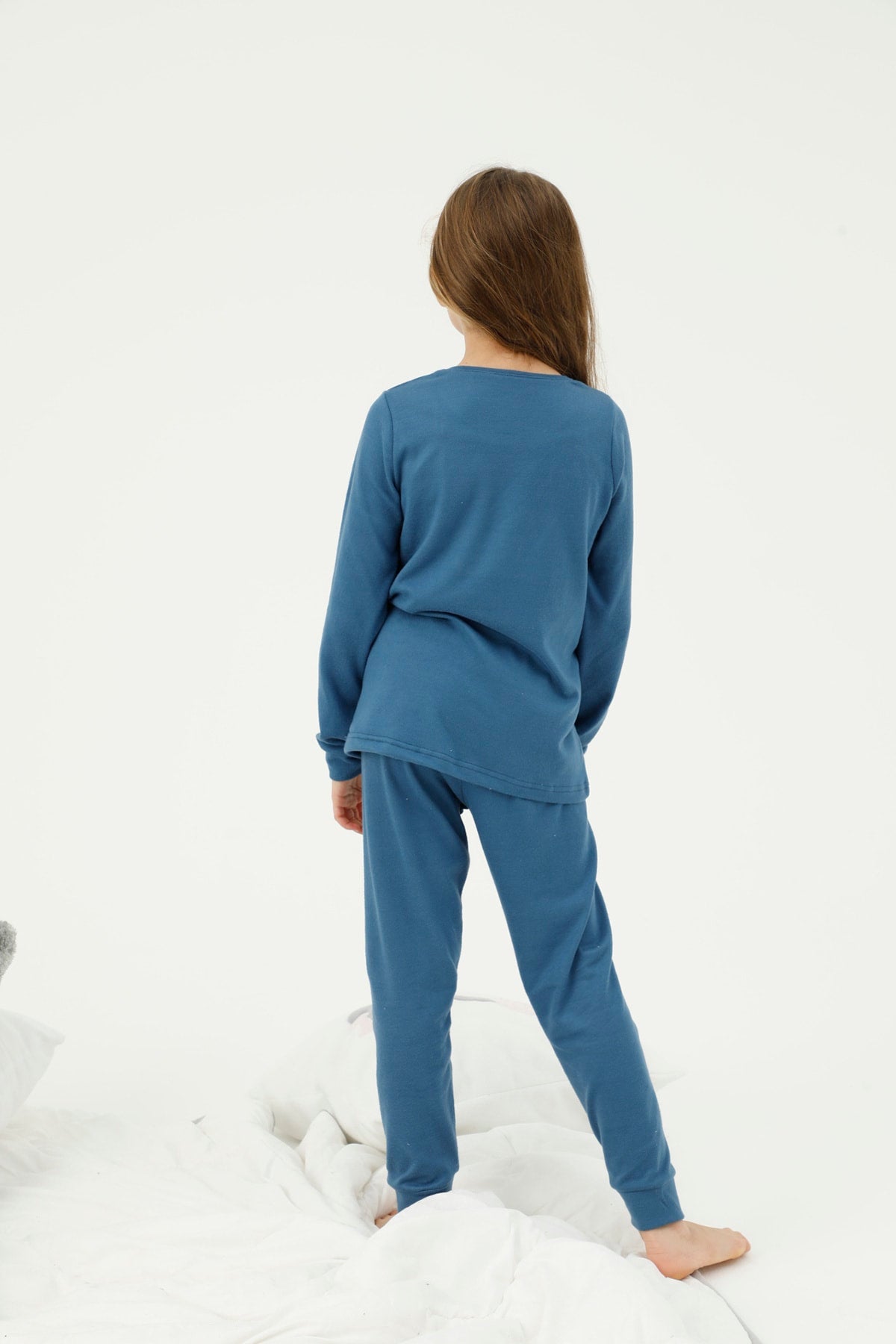 طقم بيجاما Siyah İnci لون أزرق غامق