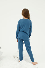 طقم بيجاما Siyah İnci لون أزرق غامق