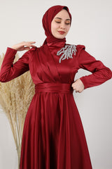 فستان سهرة giz astore لون بوردو