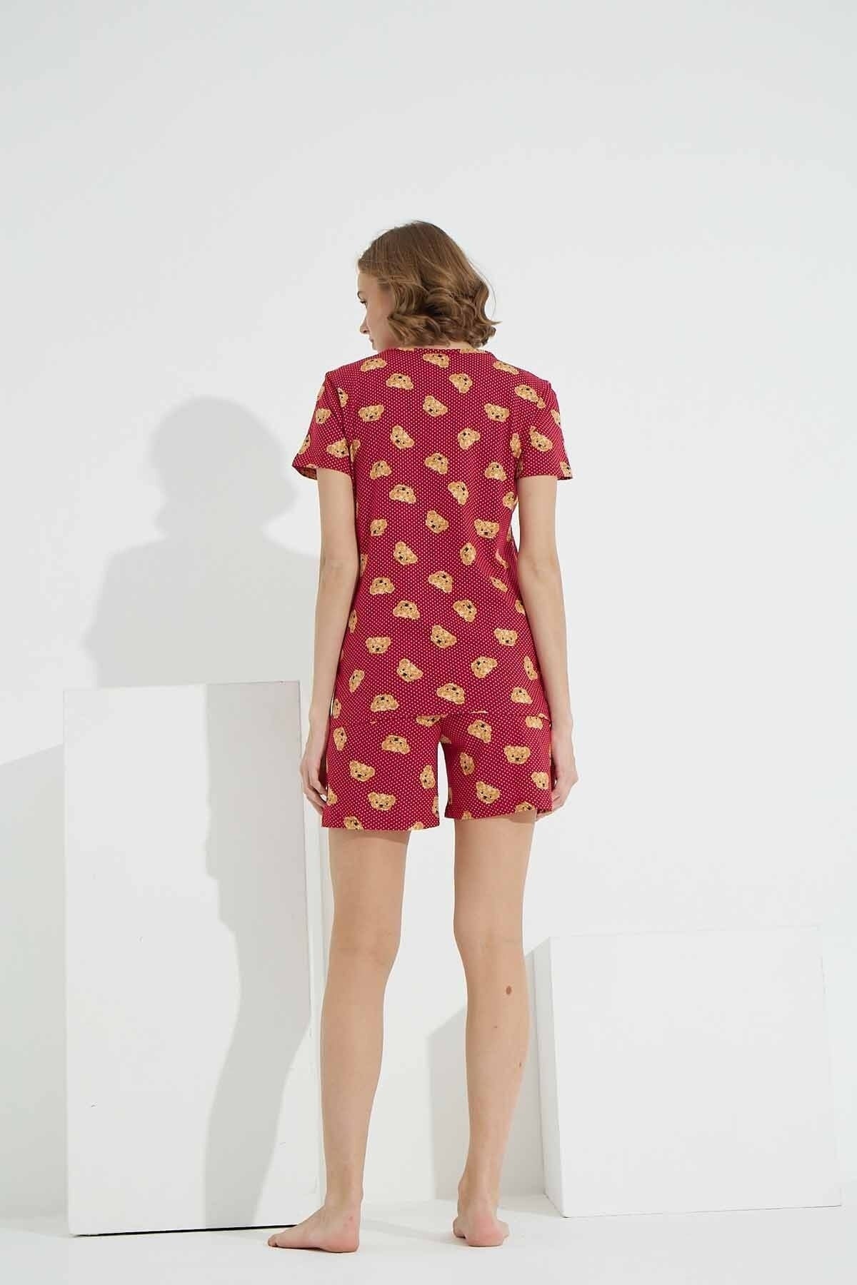 طقم بيجاما Siyah İnci لون بوردو