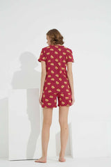 طقم بيجاما Siyah İnci لون بوردو