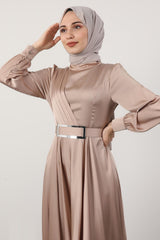 فستان سهرة giz astore لون بيج