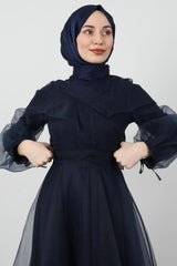 فستان سهرة giz astore لون أزرق غامق