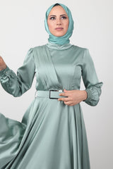 فستان سهرة giz astore لون أخضر