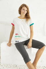 طقم بيجاما Siyah İnci لون رمادي