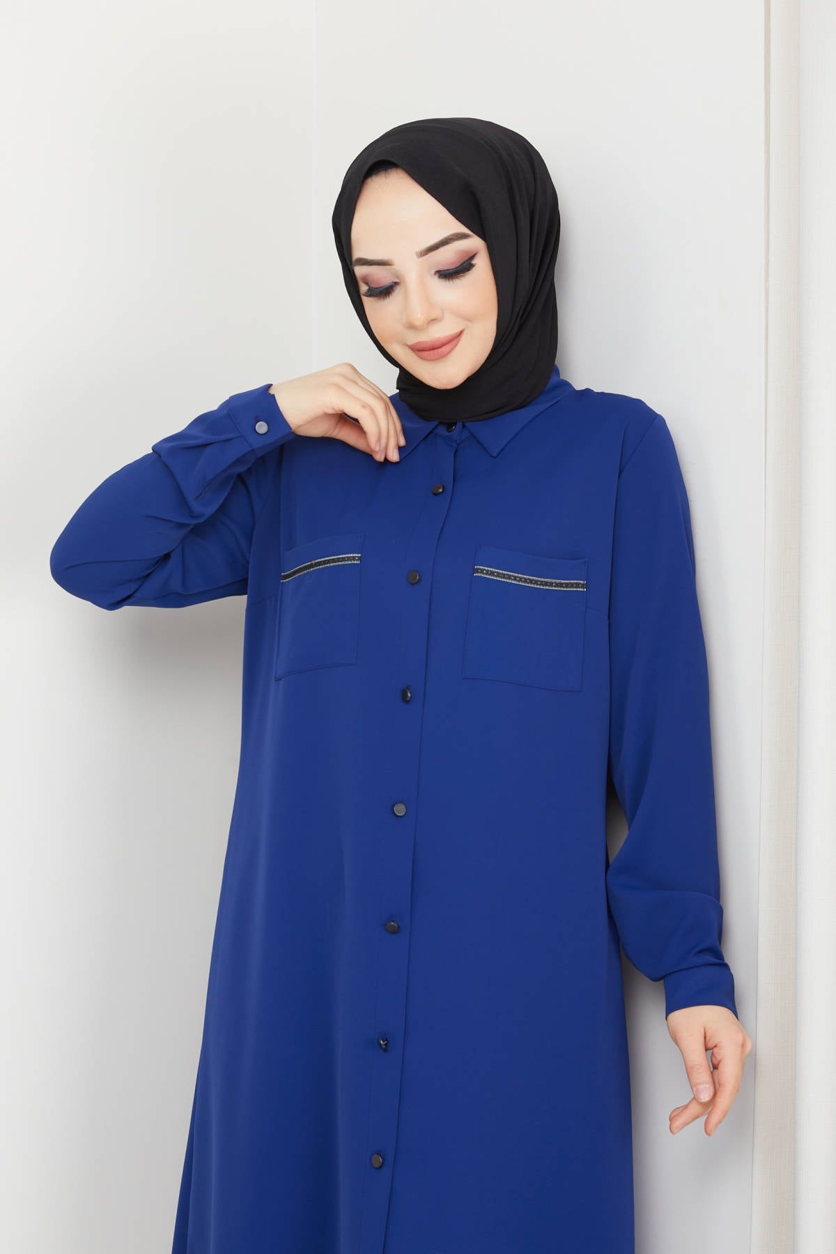 تونيك BELLİNA لون أزرق غامق