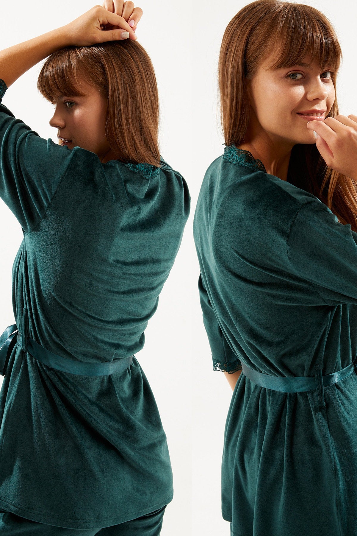 طقم بيجاما Ecrou لون أخضر