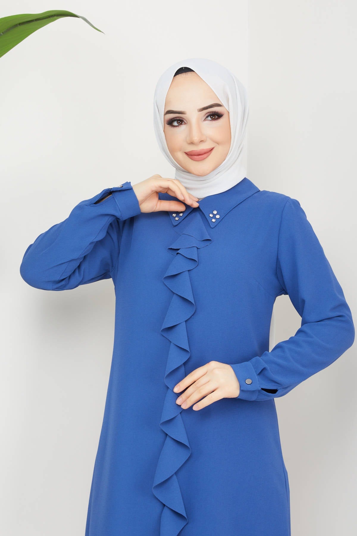 تونيك BELLİNA لون أزرق غامق